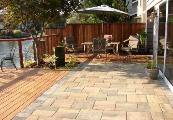 Back Patio and Redwood Deck