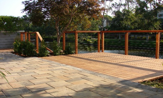 Patio and Redwood Deck on Lagoon