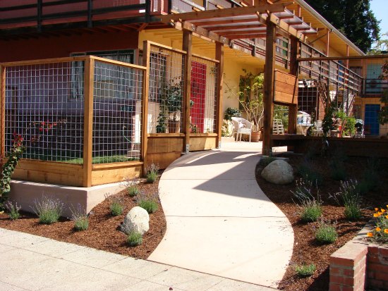 Entry Walkway with Custom Trellis 