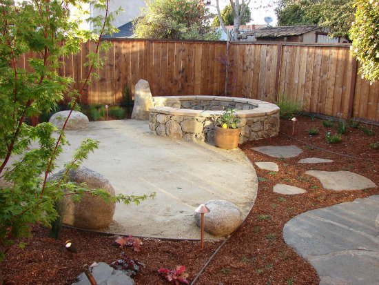 Stone Garden Bench and Meditation Space 