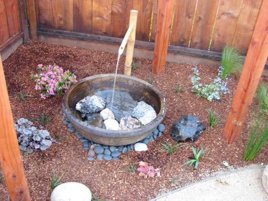 Zen Garden Water Feature and Stone Basin 